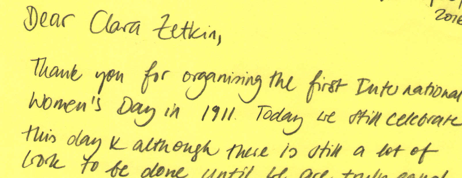 Letter to Clara Zetkin from Sylvia Kölling